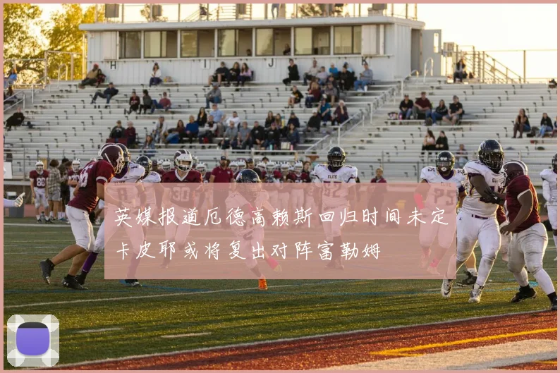 英媒报道厄德高赖斯回归时间未定卡皮耶或将复出对阵富勒姆